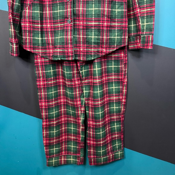 La Vie en Rose Plaid Flannel PJ Set 100% Cotton - Picture 5 of 15